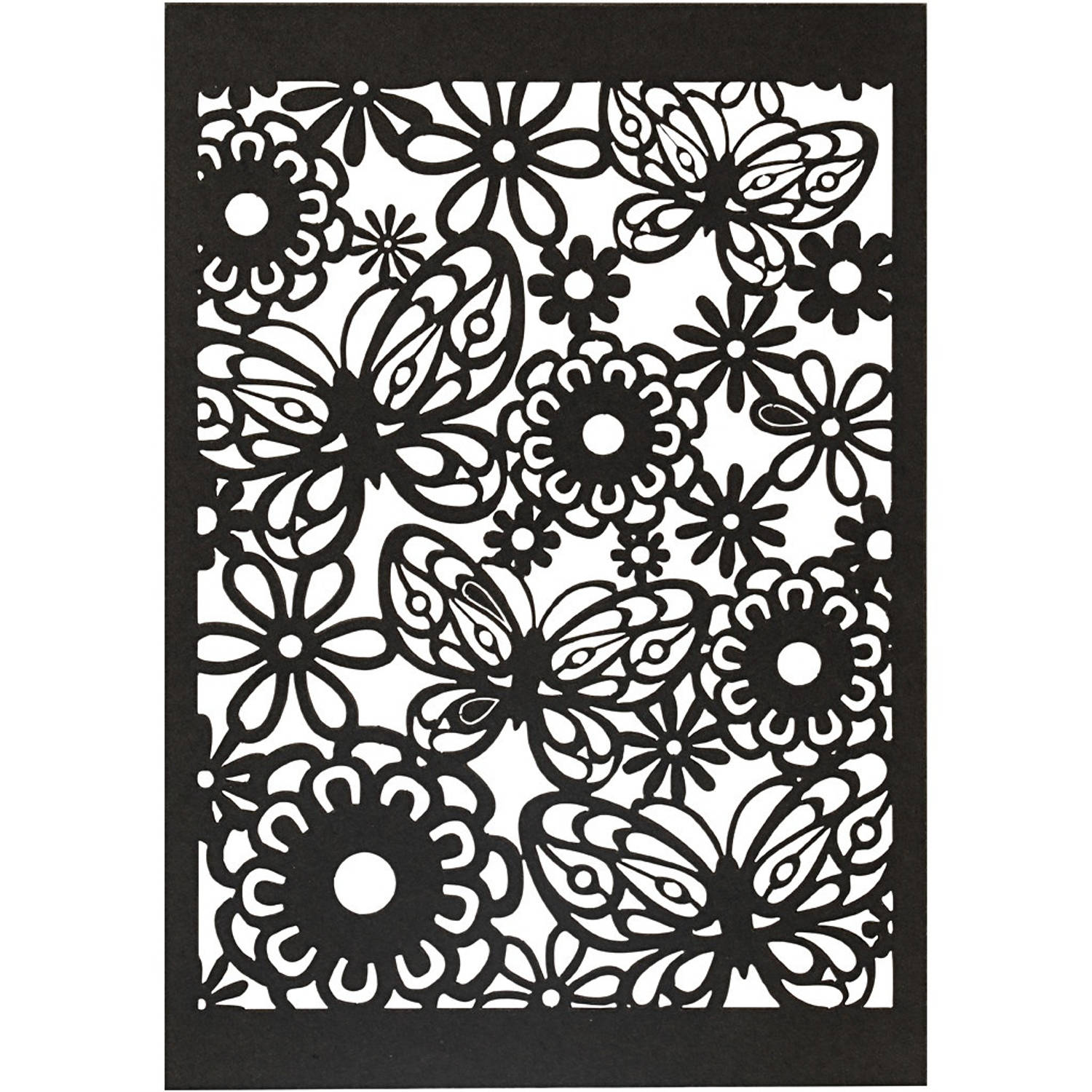 Creotime patroonkarton 10,5 x 14,8 cm 10 stuks zwart