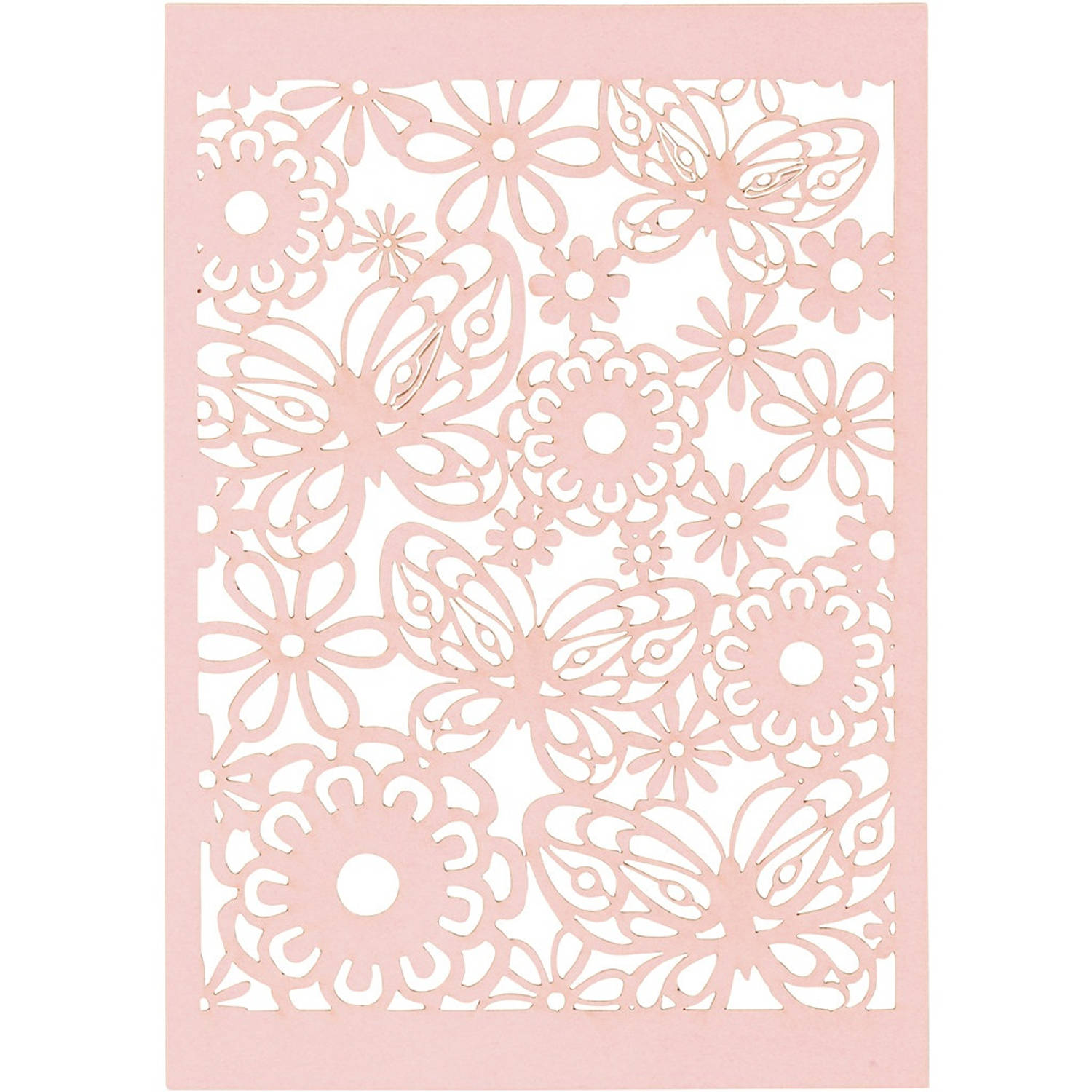 Creotime patroonkarton 10,5 x 14,8 cm 10 stuks roze