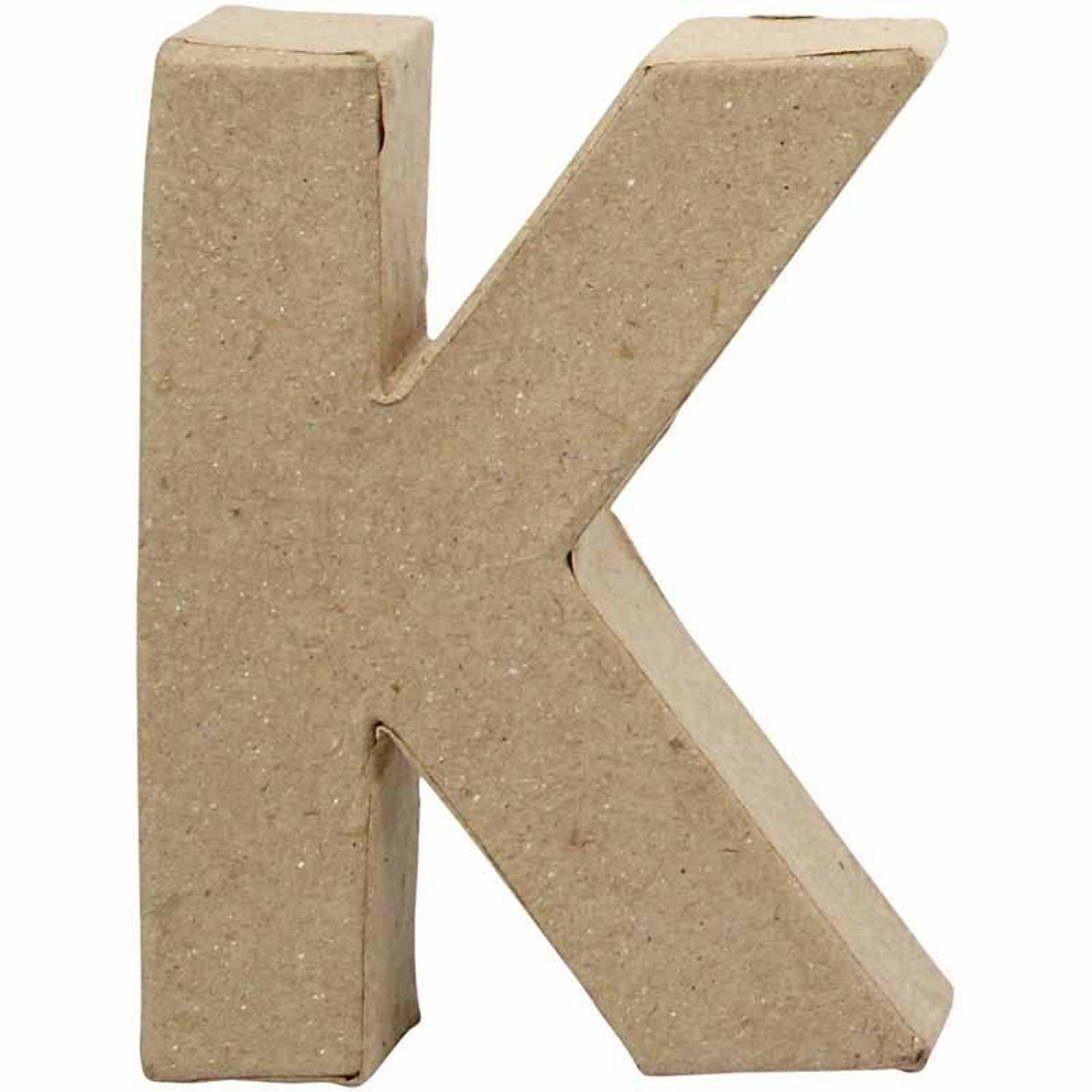 Creative letter K papier mâché 10 cm