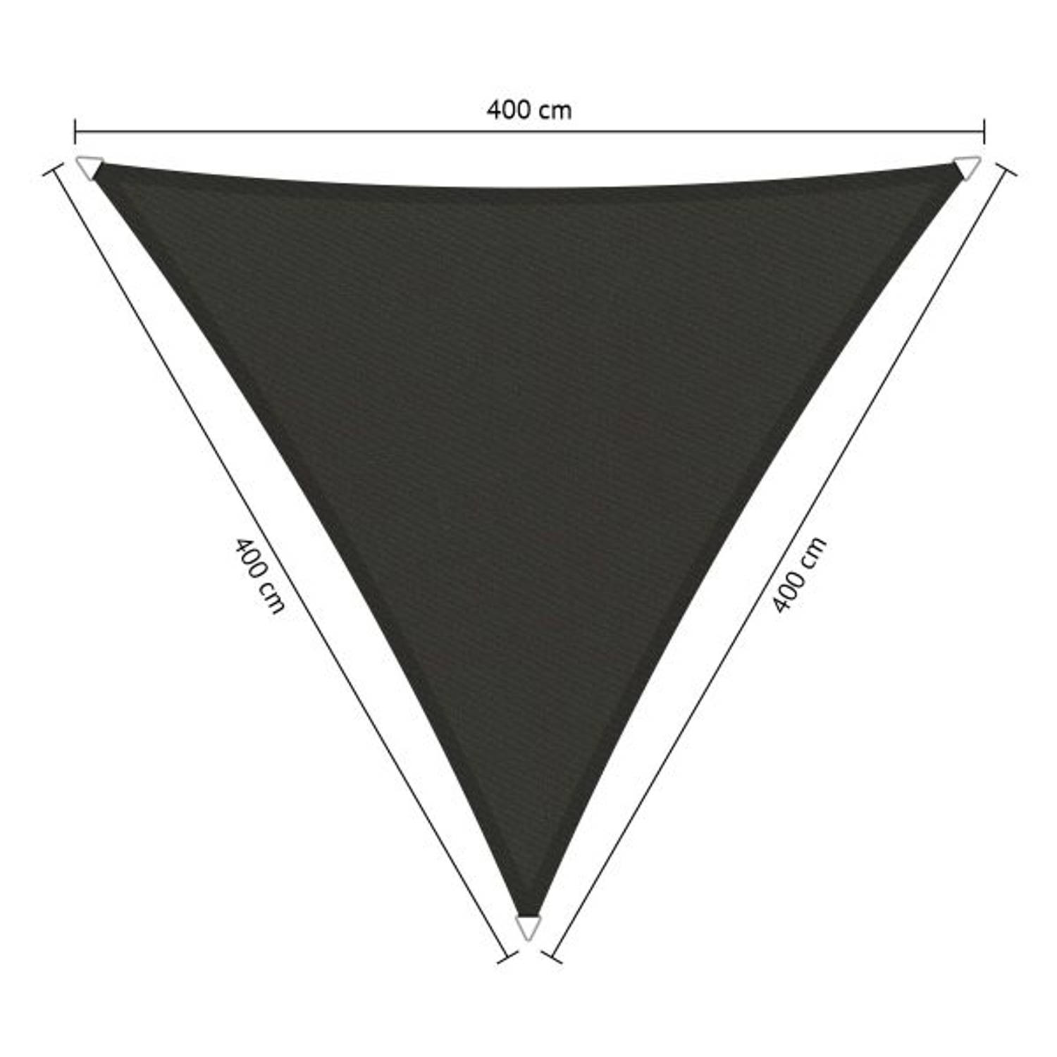 Shadow Comfort waterafstotend, driehoek 4x4x4,m Warm grey metset