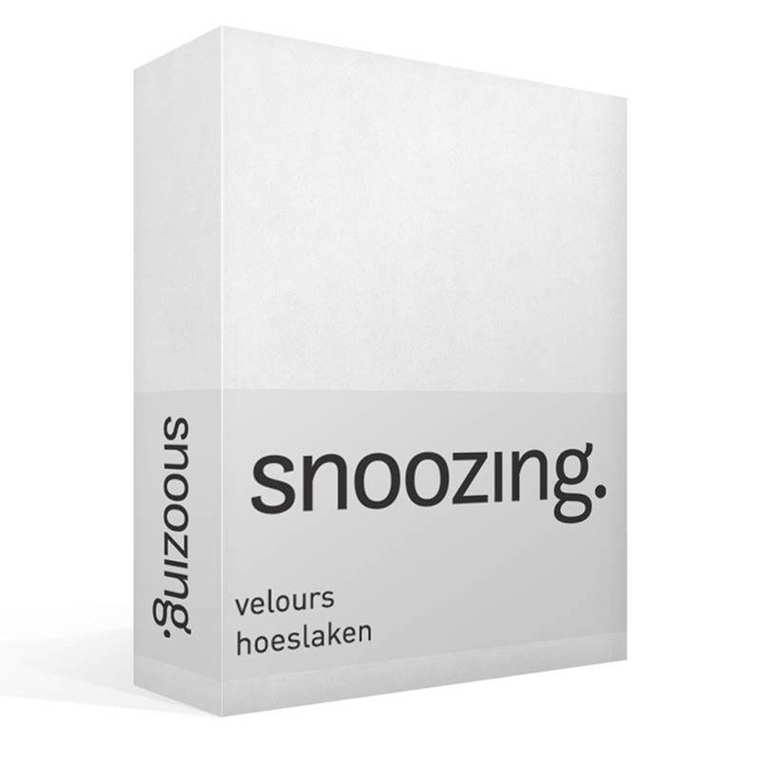 Snoozing velours hoeslaken - Extra breed - Wit