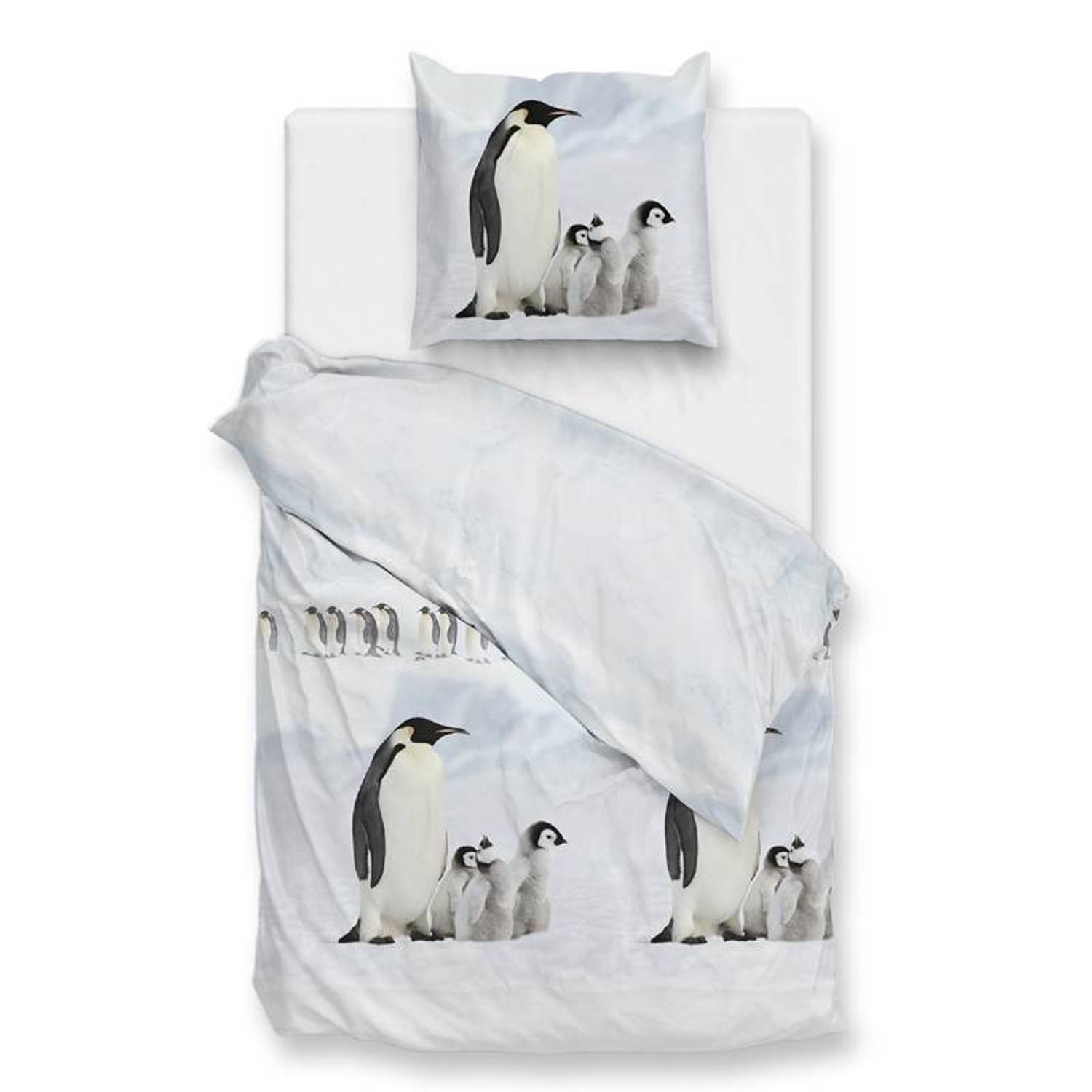 ZoHome White dekbedovertrek Pingu 140x220, gemaakt van 100% Polyester