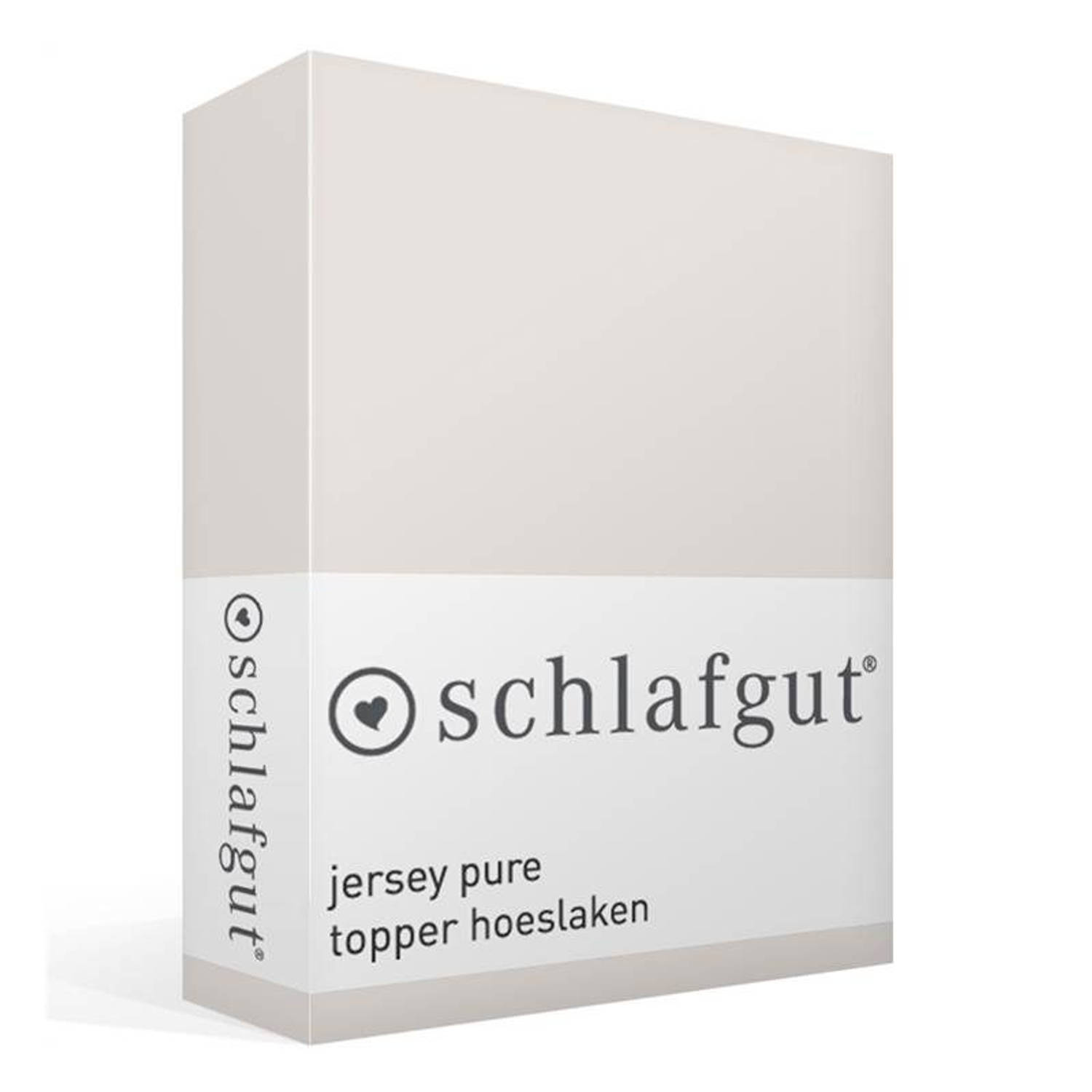 Schlafgut Jersey Pure topper hoeslaken - Tweepersoons - Sand Light