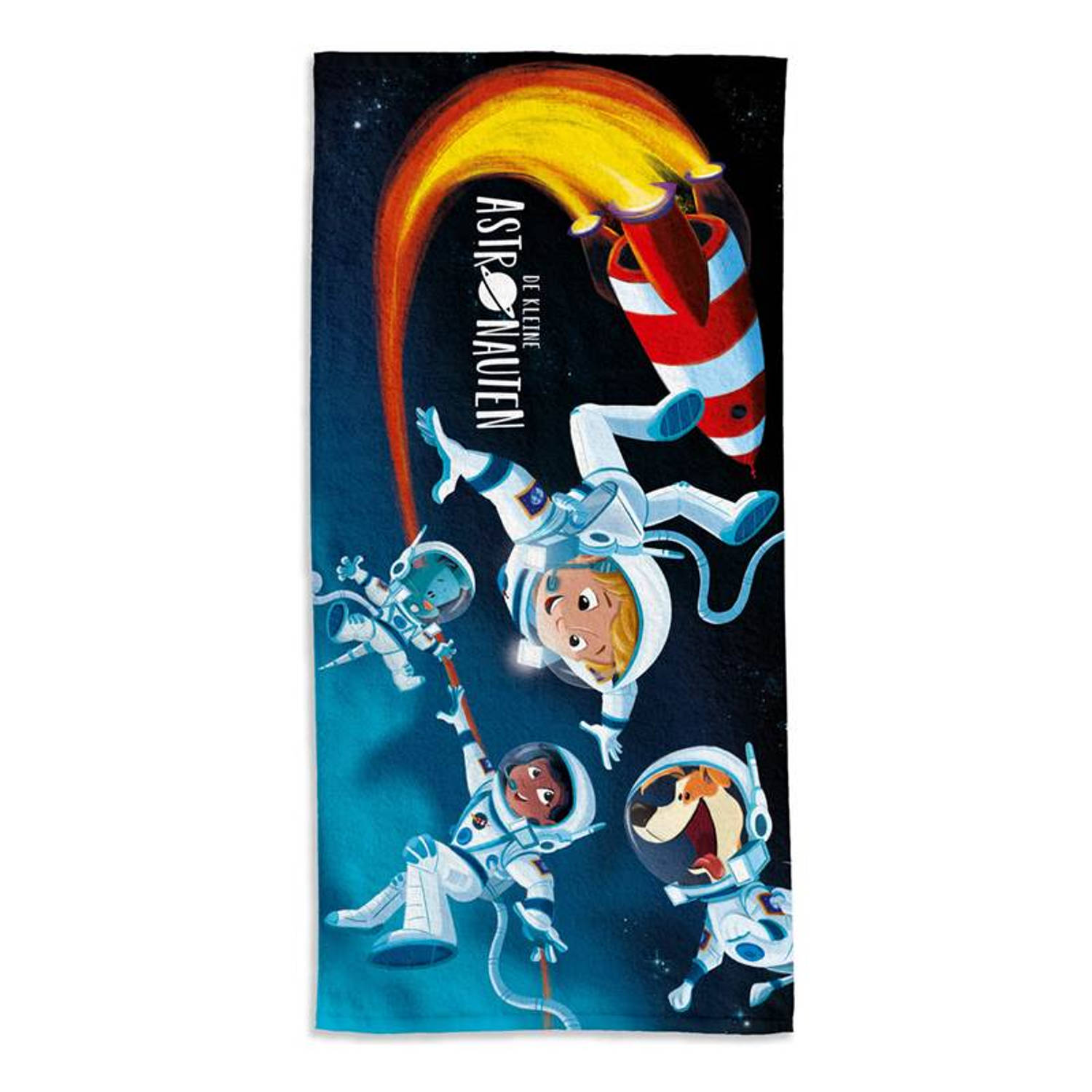 De Kleine Astronauten Strandlaken Into Space - 70x140 - 100% Katoen - Multicolor