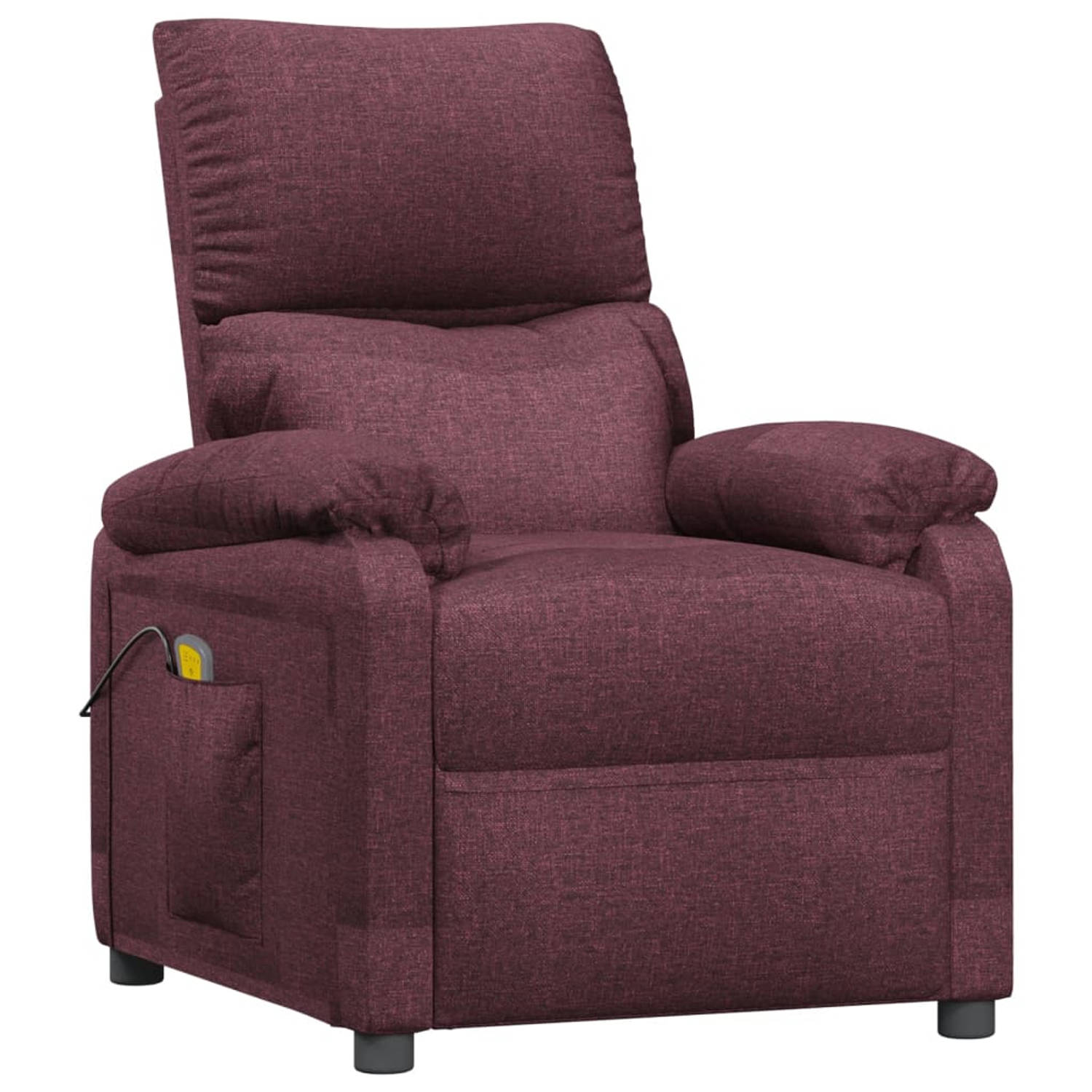 The Living Store Massagestoel stof paars - Fauteuil