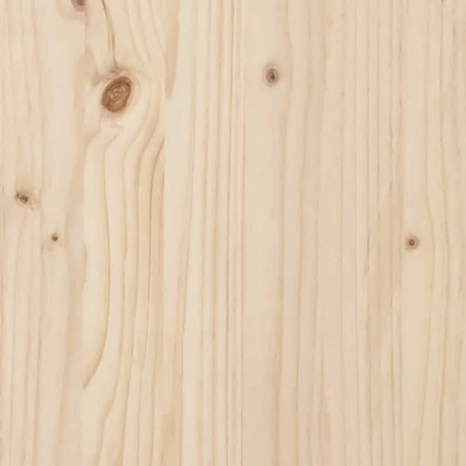 The Living Store Houten bedframe - Massief grenenhout - 140 x 200 cm - Rustiek uitstraling
