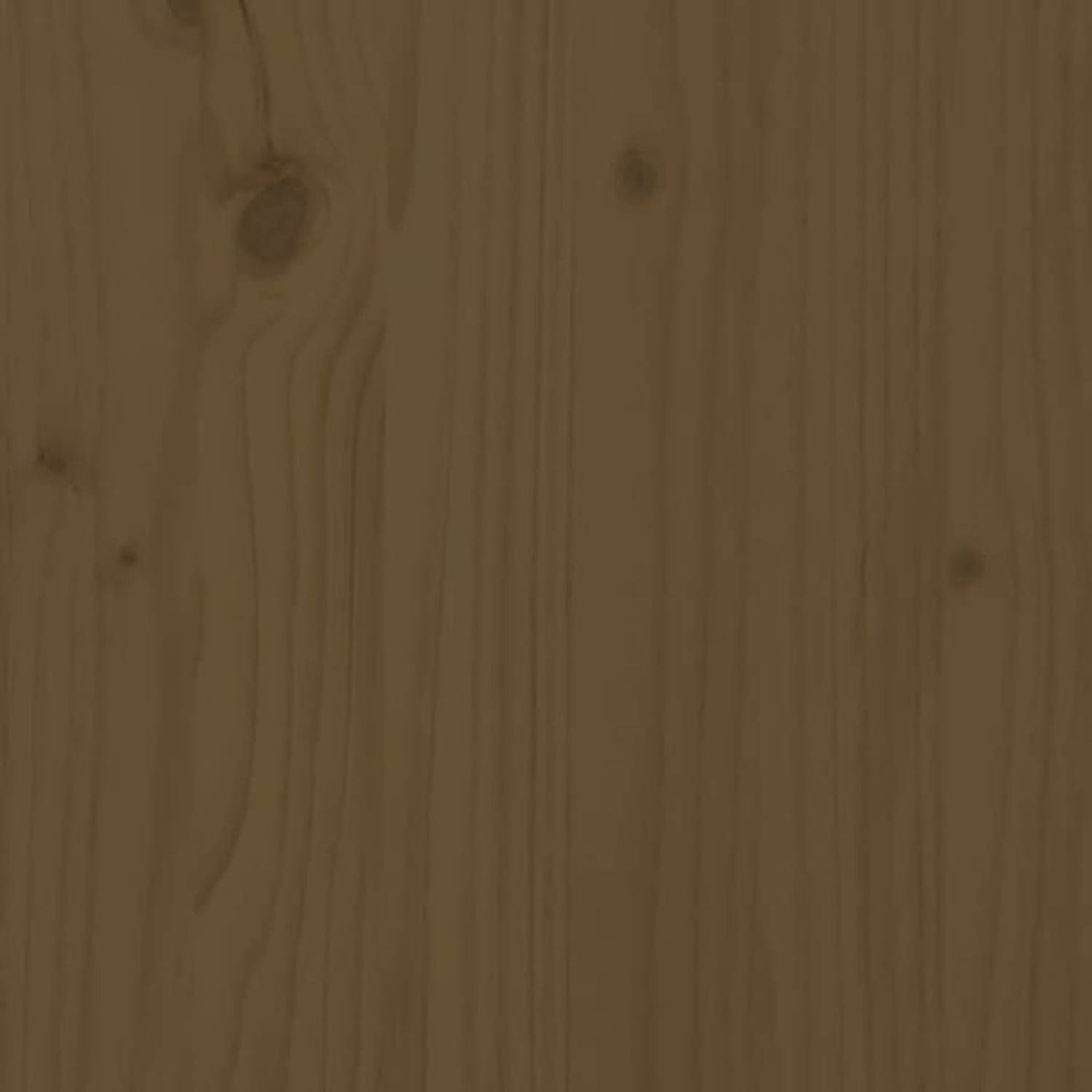 The Living Store Slaapbank uitschuifbaar grenenhout honingbruin 2x(90x200) cm - Bed