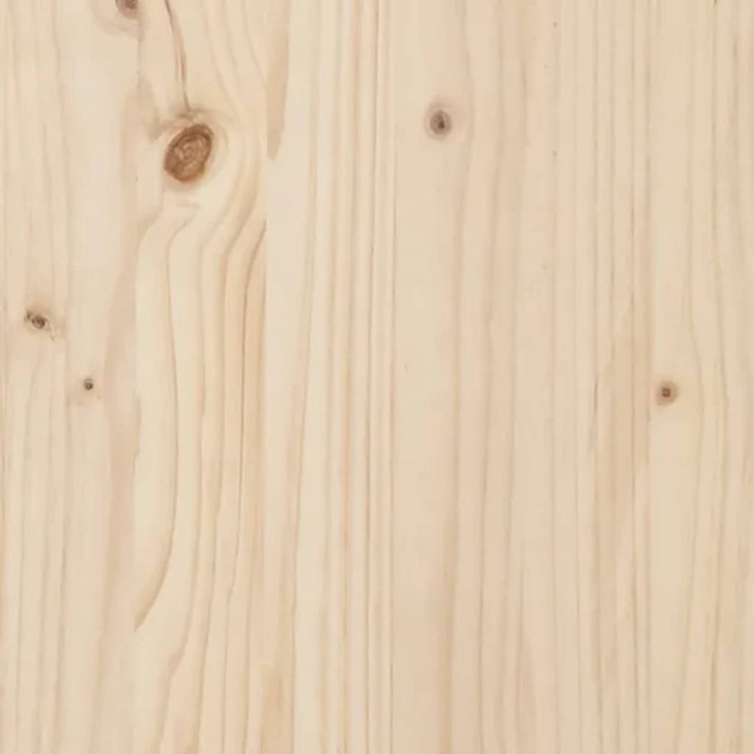 The Living Store Houten bedframe - Massief grenenhout - 160 x 200 cm - Rustiek uitziend - Stevig en stabiel