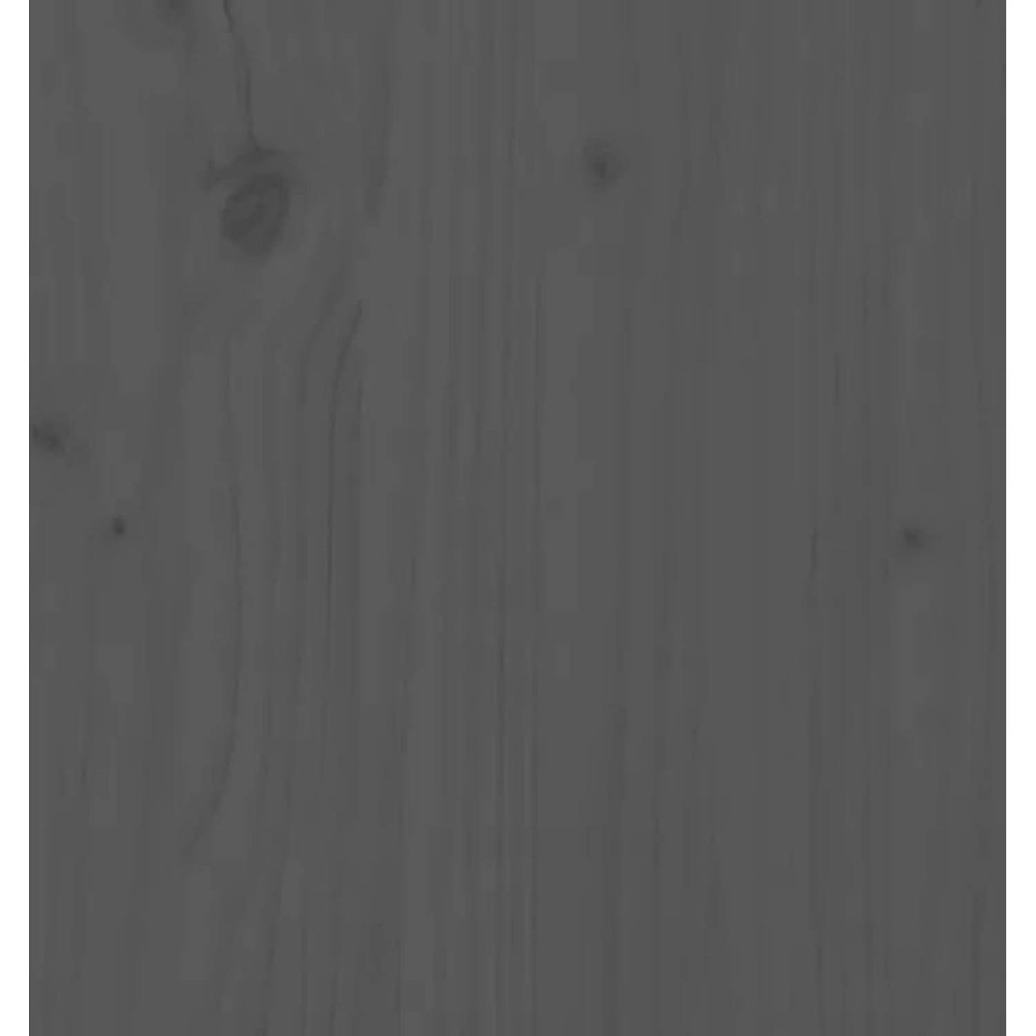 The Living Store Wijnkast - Massief grenenhout - 55.5 x 34 x 61 cm - Grijs