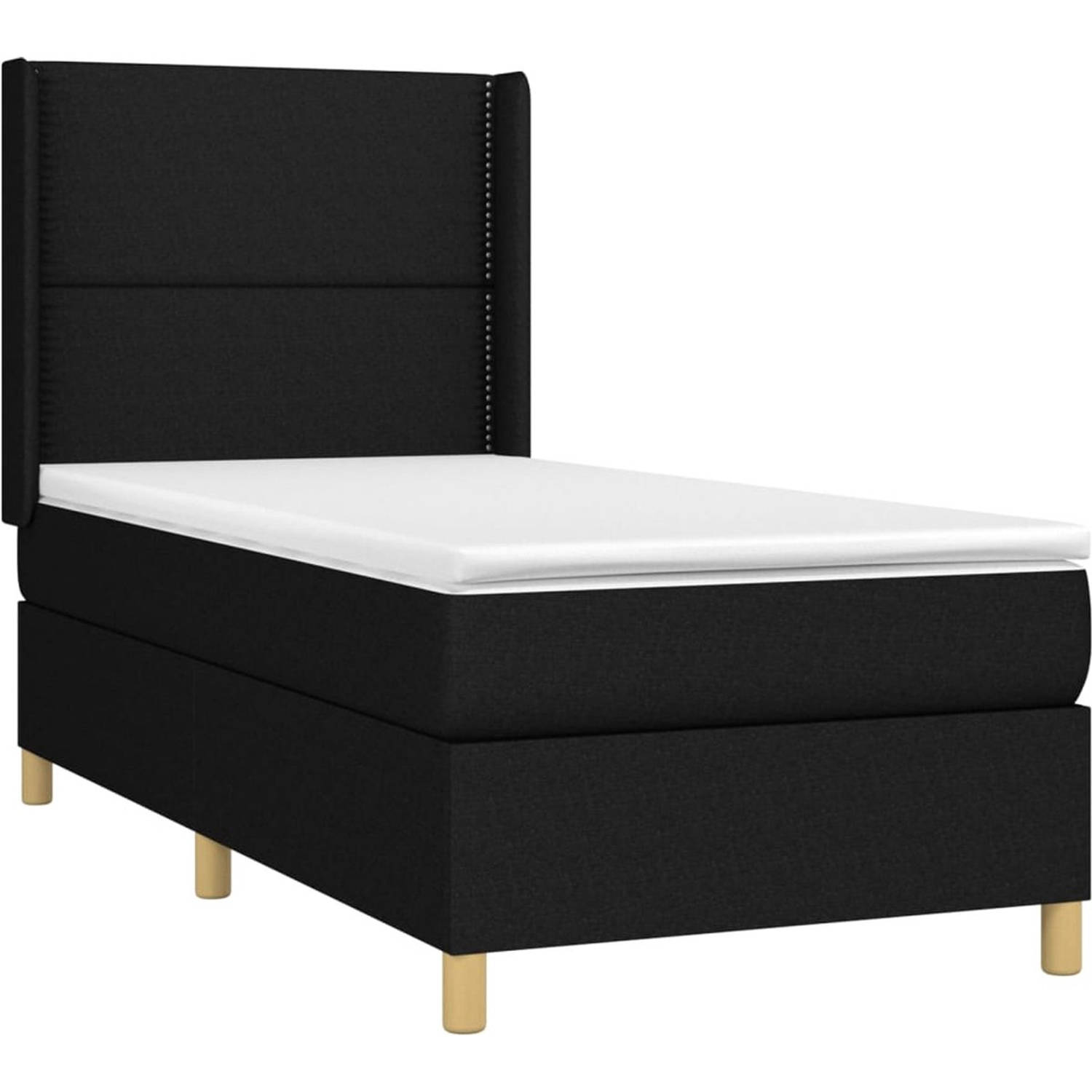 The Living Store Bed - 1 - Boxspringbed 100x200 - Zwart