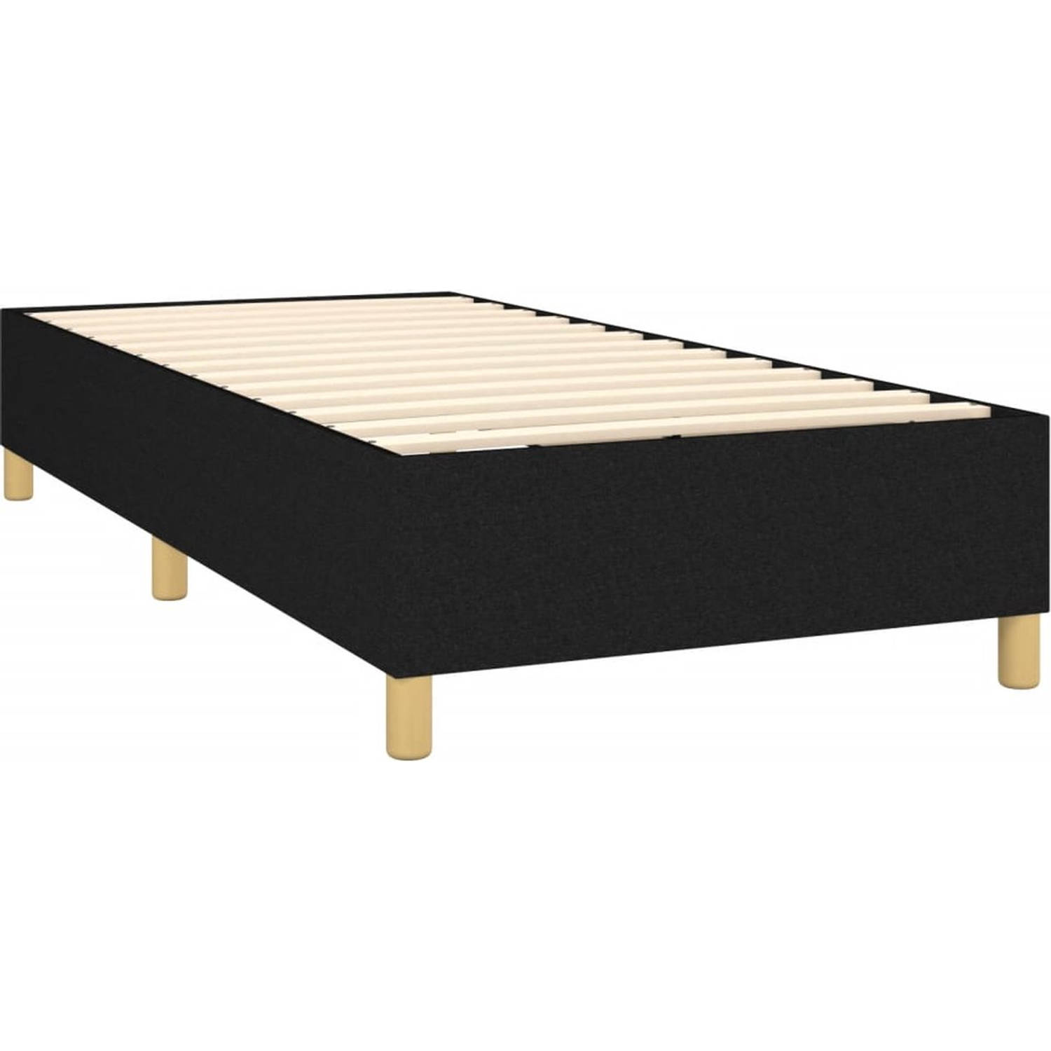 The Living Store Boxspring Pocketvering - 90 x 200 - Met LED - Zwart