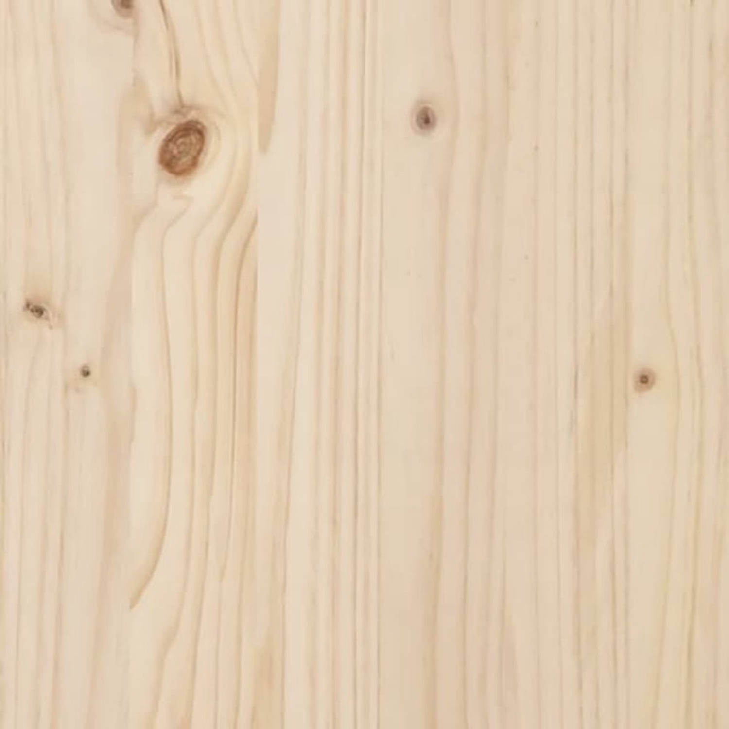 The Living Store Massief grenenhouten bedframe - 205.5 x 145.5 x 69.5 cm - rustieke uitstraling