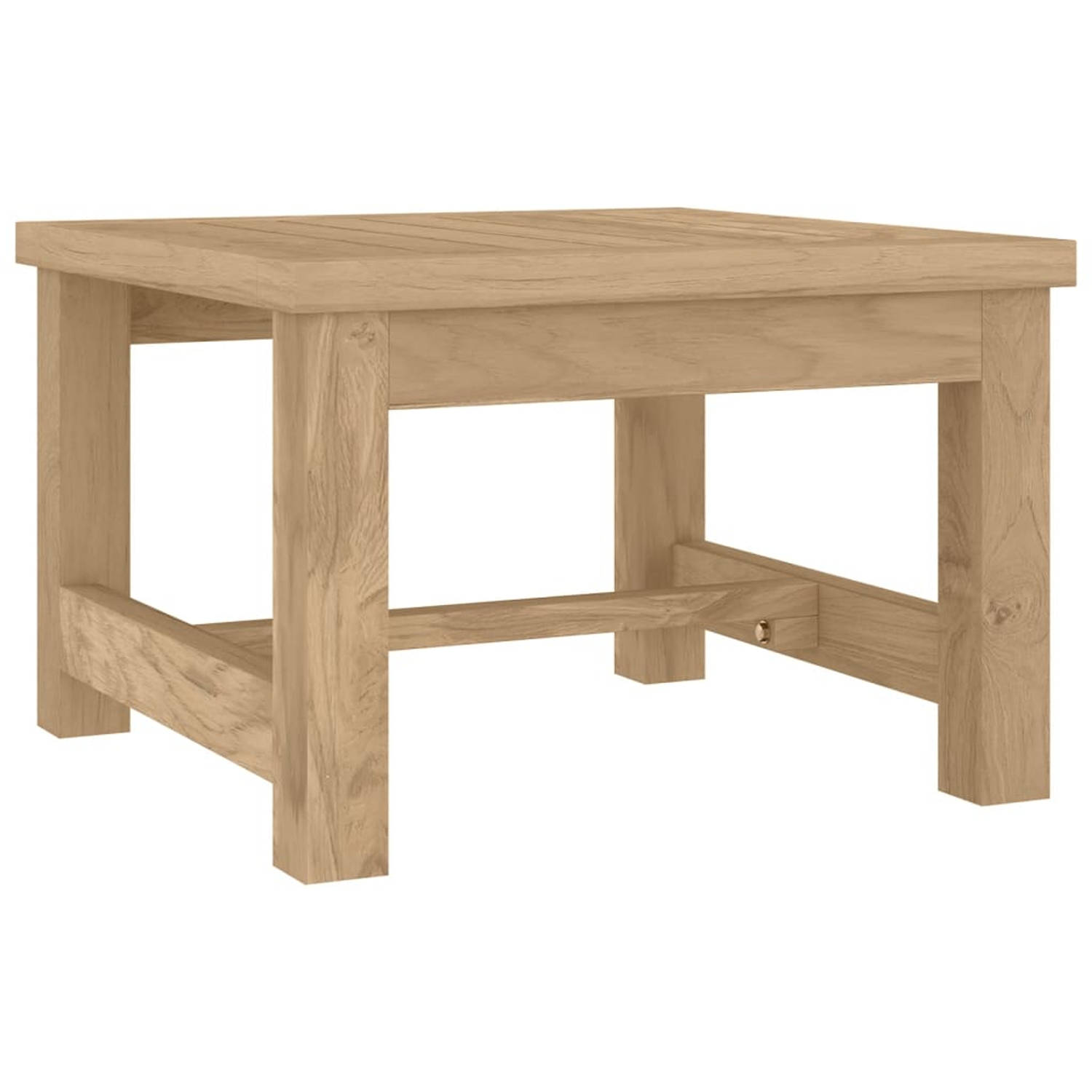 The Living Store Salontafel 45x45x30 cm massief teakhout - Tafel