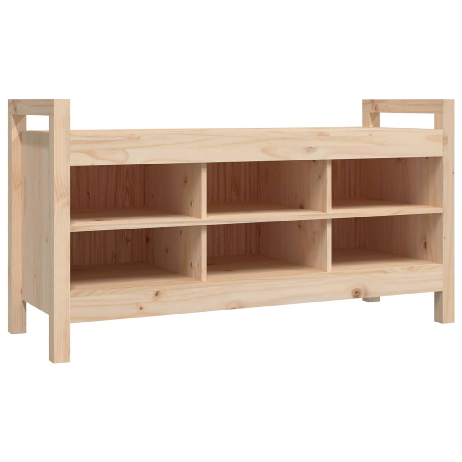 The Living Store Halbankje 110x40x60 cm massief grenenhout - Hocker