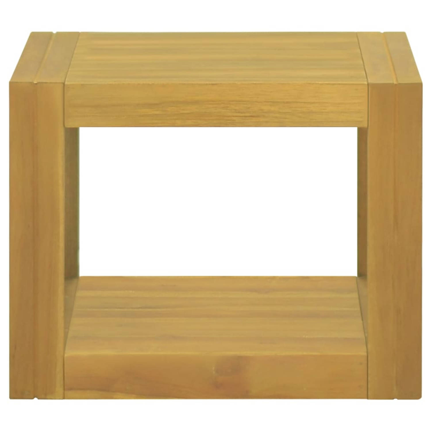 The Living Store Badkamerwandkast 45x45x35 cm massief teakhout - Kast