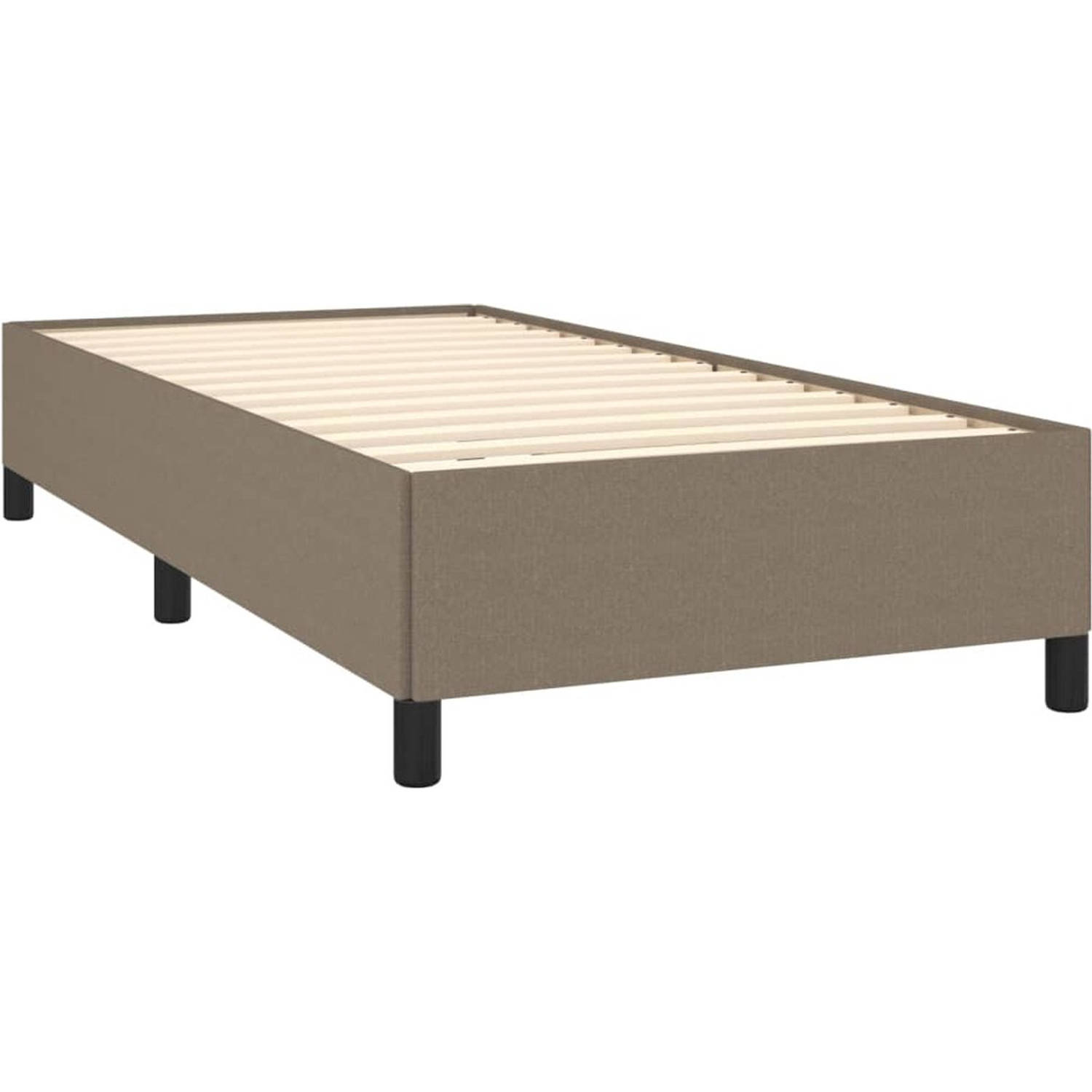 The Living Store Boxspringbed - Pocketvering - 80 x 200 - Taupe