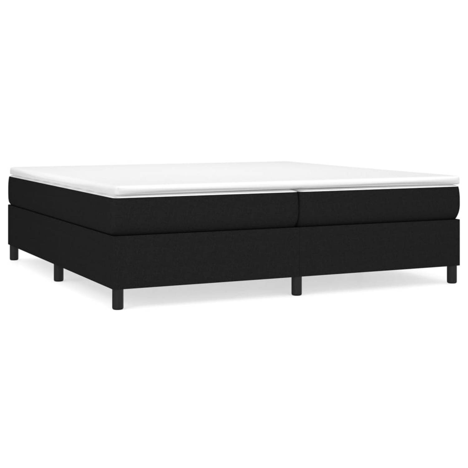 The Living Store Boxspring met matras stof zwart 200x200 cm - Boxspring - Boxsprings - Bed - Slaapmeubel - Boxspringbed - Boxspring Bed - Tweepersoonsbed - Bed Met Matras - Bedfram