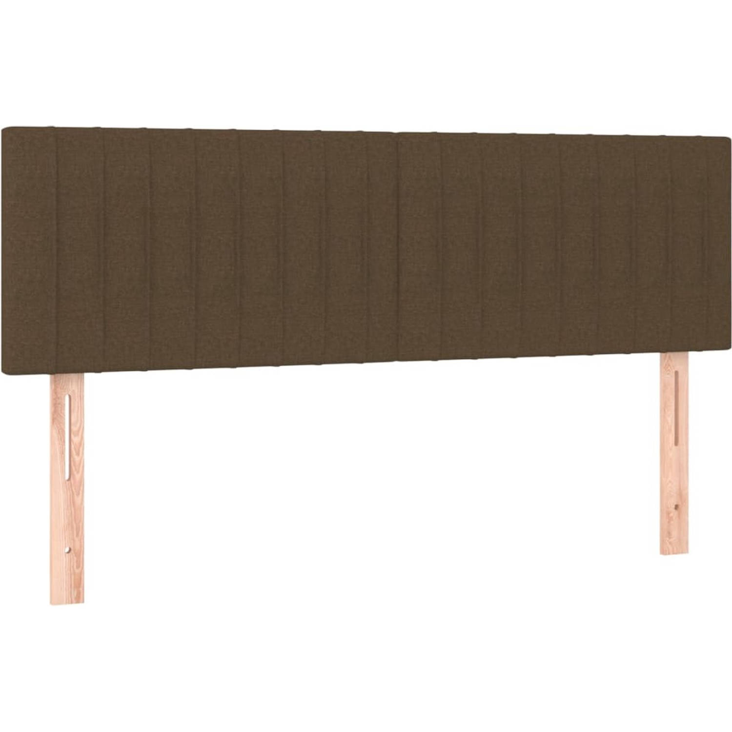 The Living Store Boxspringbed - Donkerbruin - 203 x 144 x 78/88 cm - Pocketvering