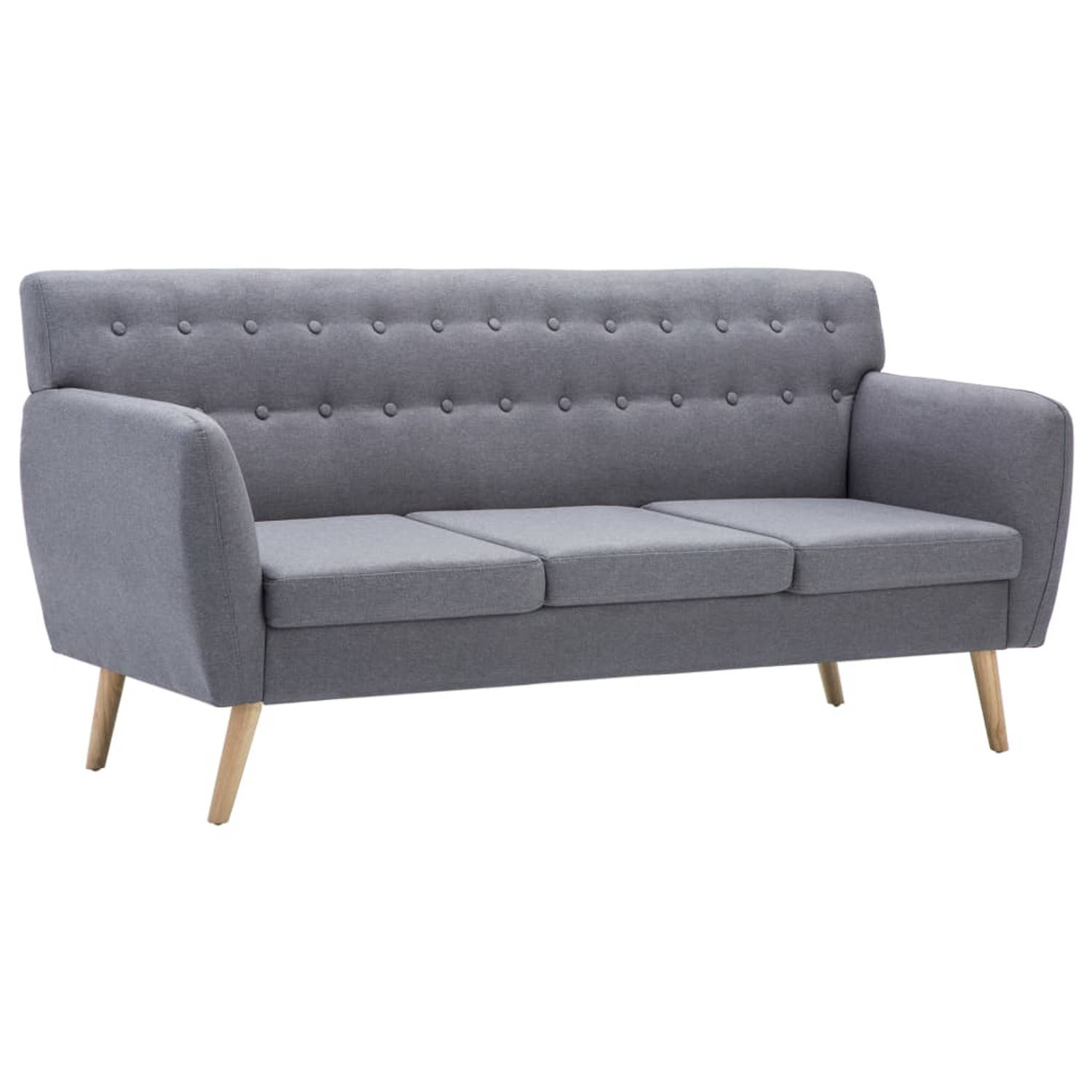 The Living Store 3-zitsbank - lichtgrijs - 172 x 70 x 82 cm - Stijlvolle en comfortabele sofa