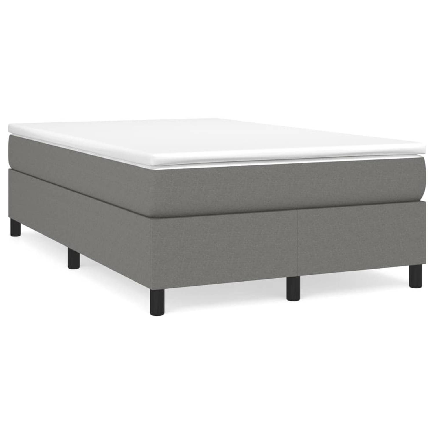 The Living Store Boxspringframe stof donkergrijs 120x200 cm - Boxspringframe - Boxspringframes - Bed - Ledikant - Slaapmeubel - Bedframe - Bedbodem - Tweepersoonsbed - Boxspring -