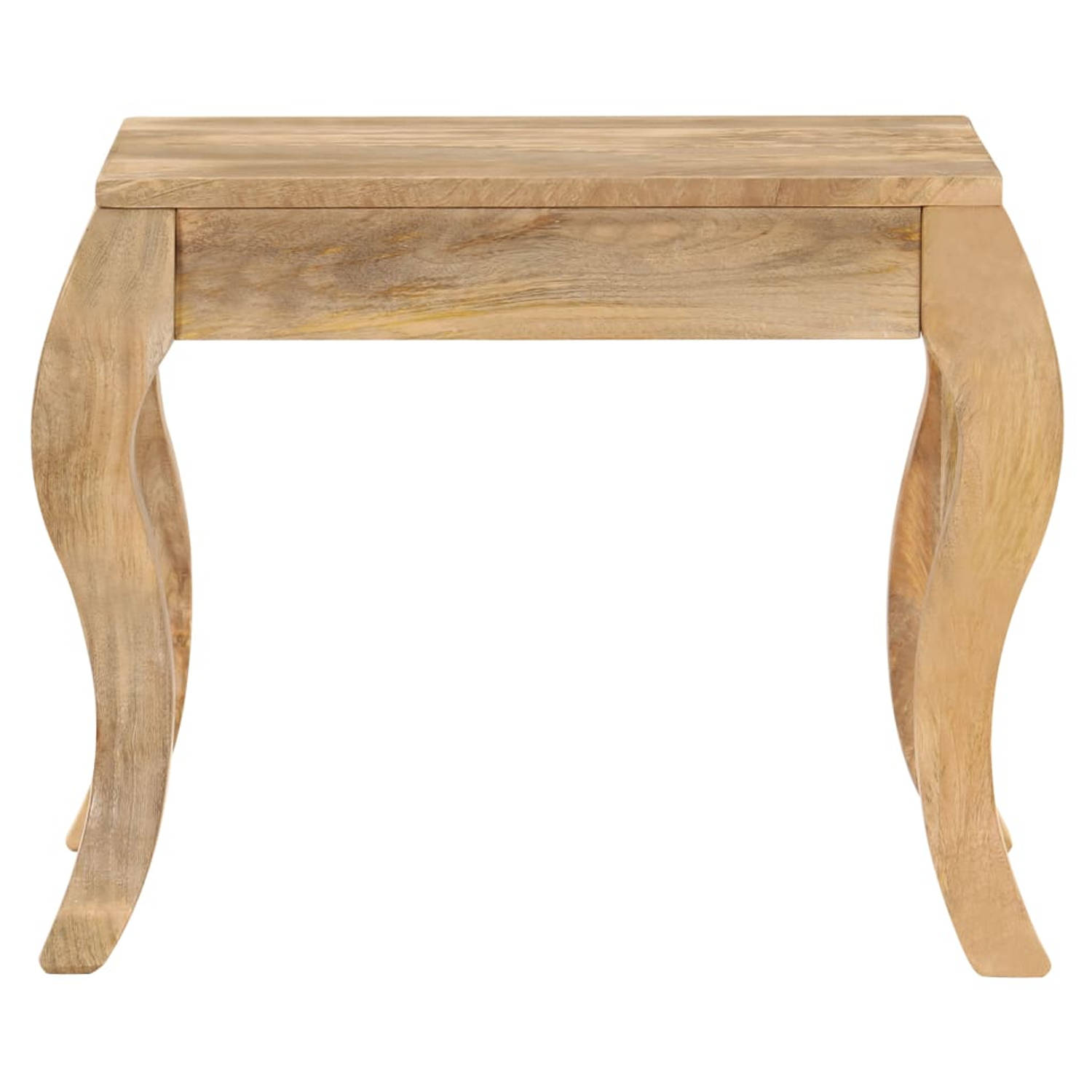 The Living Store Bijzettafel 45x45x40 cm massief mangohout - Tafel