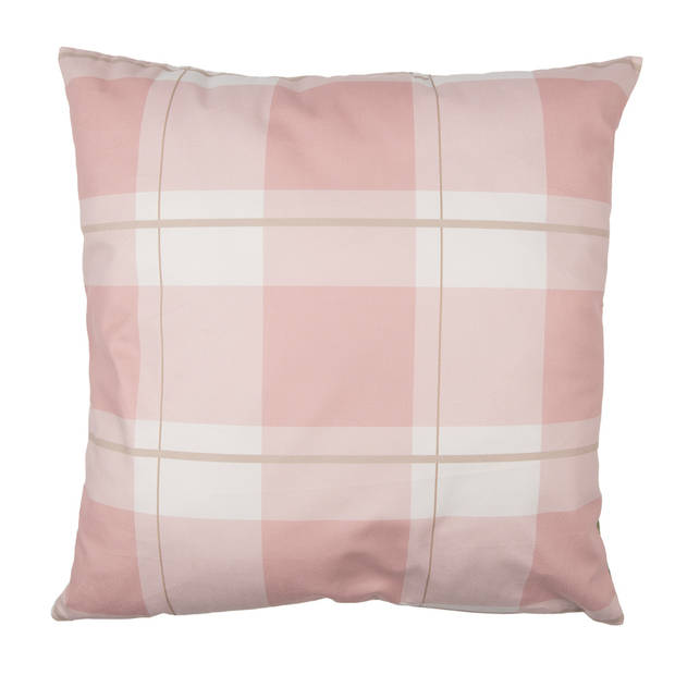 HAES DECO - Kerst Kussenhoes 45x45 cm - Roze - Collectie: Sweet and cosy - Sierkussen, Kussenhoes