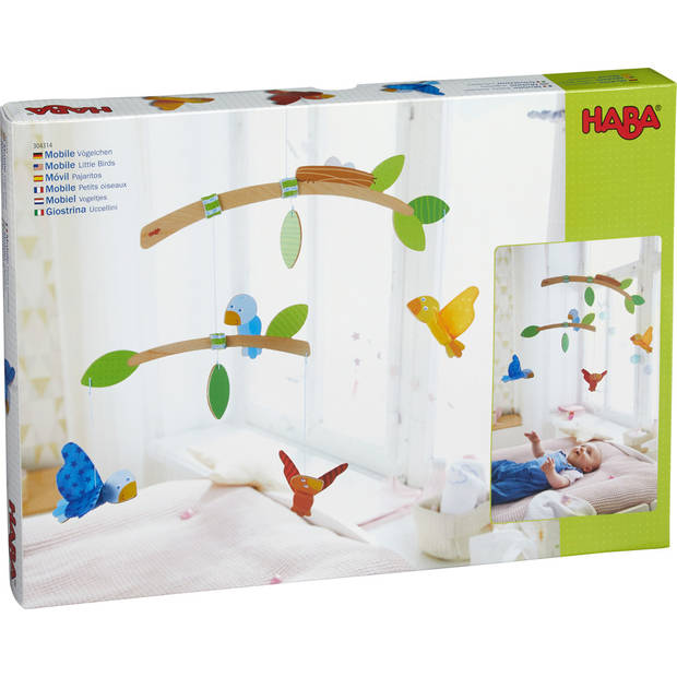 Haba mobiel vogeltjes junior 60 x 50 cm hout/polyester