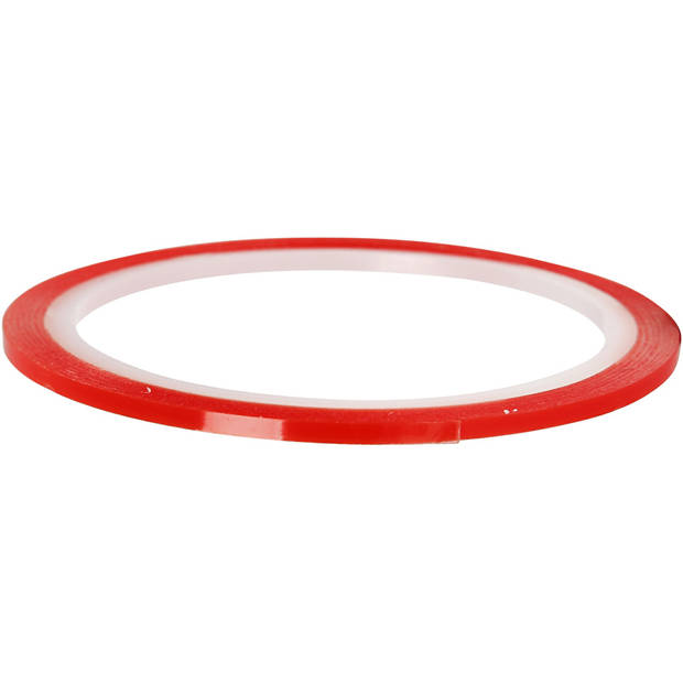 Creotime dubbelzijdig klevend power tape 10 m x 3 mm rood