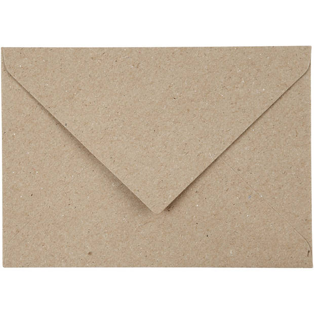 Creotime enveloppen 11,5 x 16 cm 50 stuks 120 g beige