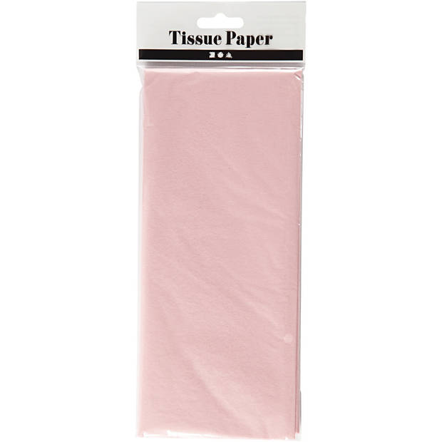 Creotime tissuepapier 50 x 70 cm lichtroze 10 stuks