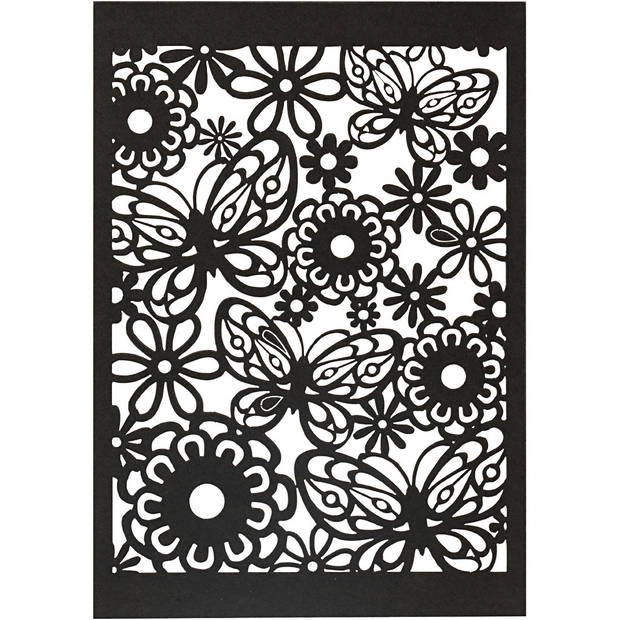 Creotime patroonkarton 10,5 x 14,8 cm 10 stuks zwart