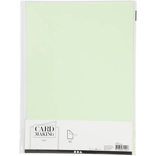 Creotime papier 21 x 29,7 cm 20 stuks 70 g lichtgroen