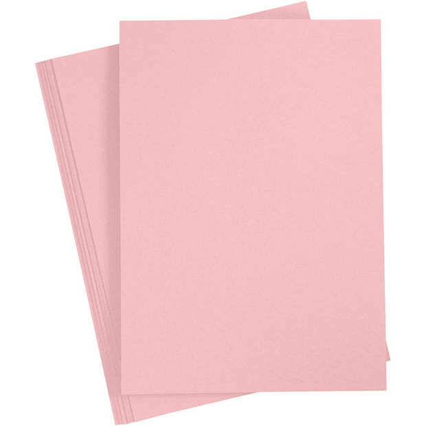 Creotime karton 21 x 29,7 cm 220 gram roze 10 stuks