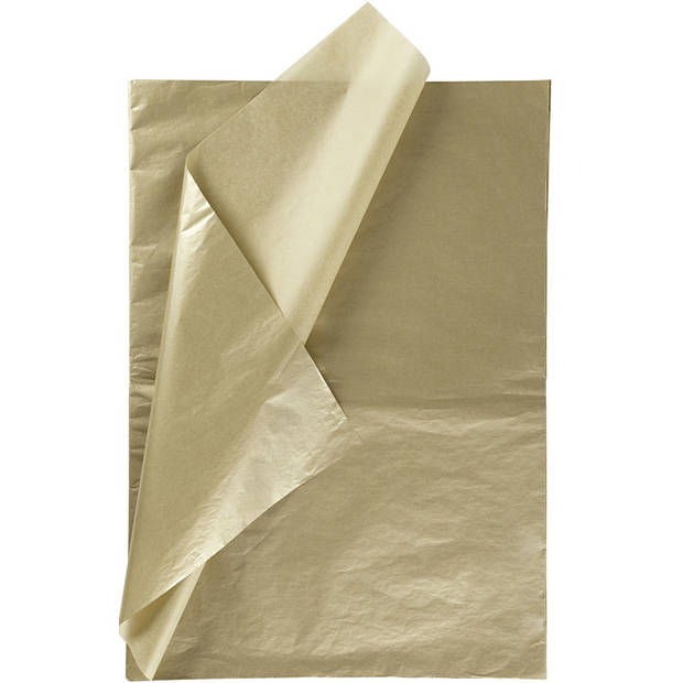Creotime tissuepapier 50 x 70 cm papier goud 25 stuks