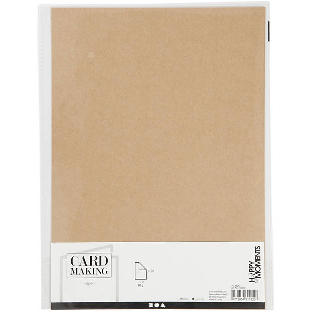 Creotime papier 21 x 29,7 cm 20 stuks 70 g bruin