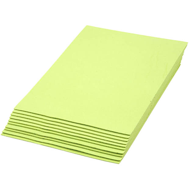 Creotime foam vellen A4 lime 10 stuks