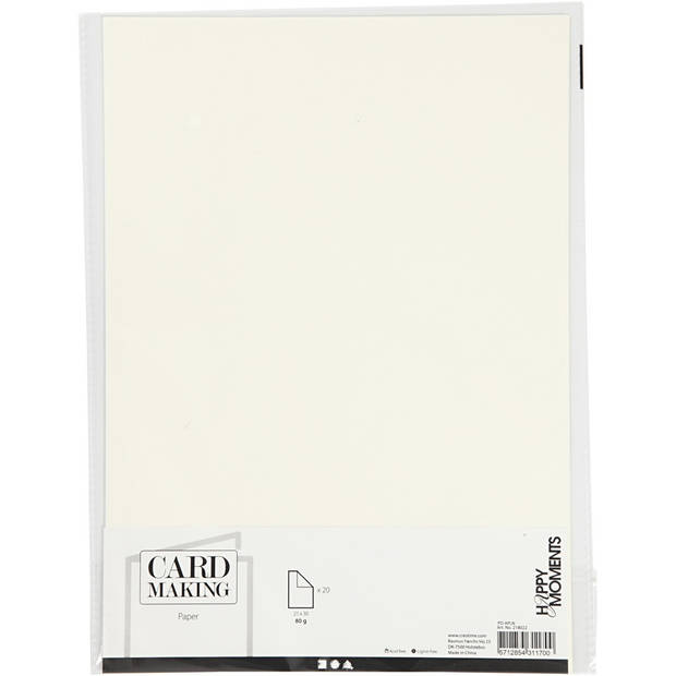 Creotime papier 21 x 29,7 cm 20 stuks 70 g crème