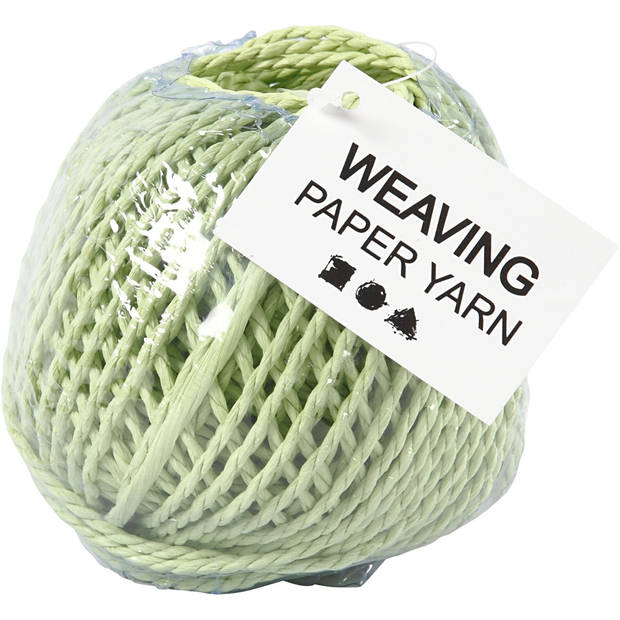 Creotime garen Weaving Paper 3 mm groen 40 meter per bol