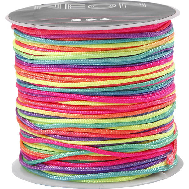 Creotime macramé koord multicolor 28 meter 1 mm