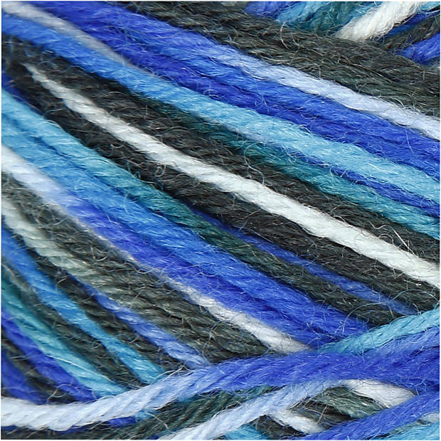 Creotime Sokkengaren L: 200m blauw/turquoise harmonie 50gr