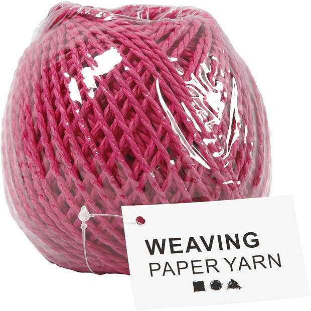 Creotime garen Weaving Paper 3 mm rood 40 meter per bol