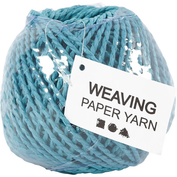 Creotime garen Weaving Paper 3 mm turquoise 40 meter per bol