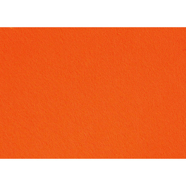 Creotime hobbyvilt 21 x 30 cm vilt oranje 10 stuks