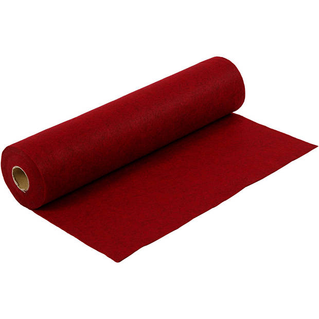 Creotime hobbyvilt Felt 500 x 45 cm rood gemelleerd