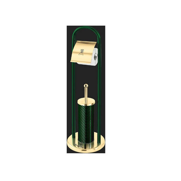 Top Choice - Toiletborstel houder + wc papier houder - Emerald collection - 25 x 79.5 cm