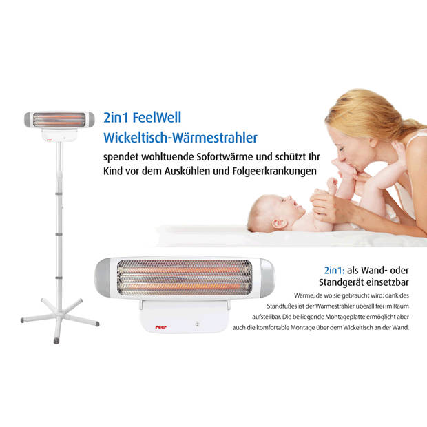 Reer 2 in 1 Commode Warmtestraler voor babykamer