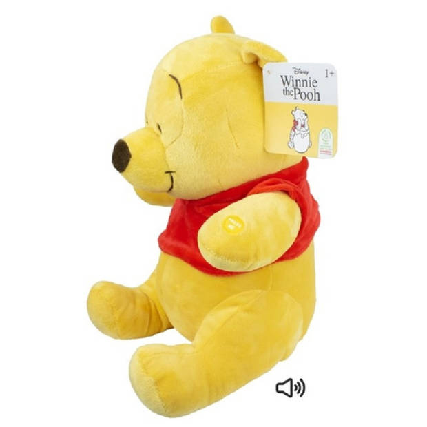 Disney pluche knuffel Pooh uit Winnie de Pooh - stof - 30 cm - Bekende cartoon figuren - Knuffeldier