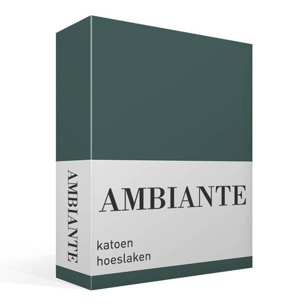 Ambiante Hoeslaken Katoen Dark Green-2-persoons (140x200 cm)