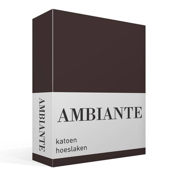 Ambiante Hoeslaken Katoen Brown-1-persoons (90x210/220 cm)