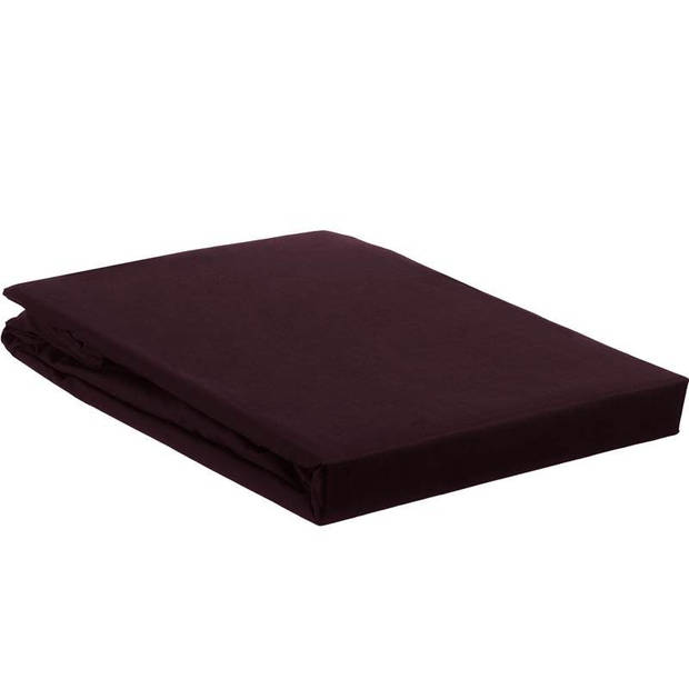 Ambiante Hoeslaken Katoen Dark Red-1-persoons (80x200 cm)